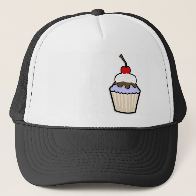 Lavender Blue Cupcake Trucker Hat (Front)