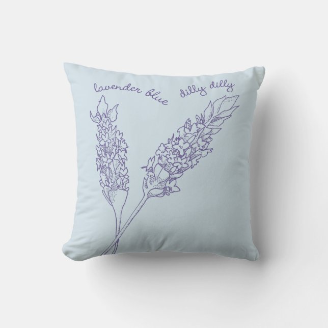 Lavender Blue Dilly Dilly Cushion (Front)