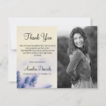 Lavender Blue Funeral Thank You Cards