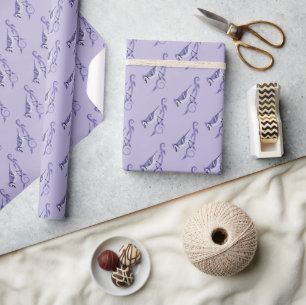 Lavender Blue Jay Wrapping Paper