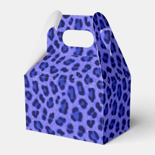 Lavender Blue Leopard Animal Print Skin Pattern Favour Box