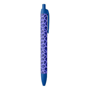Lavender Blue Leopard Animal Print Skin Pattern Ink Pen