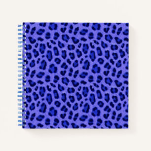 Lavender Blue Leopard Animal Print Skin Pattern Notebook