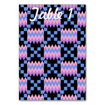 Lavender Blue Pink Kente Wedding Reception Table