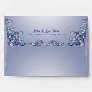Lavender Blue Spring Florals Envelope