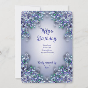 Lavender Blue Spring Lilac Invitation Card