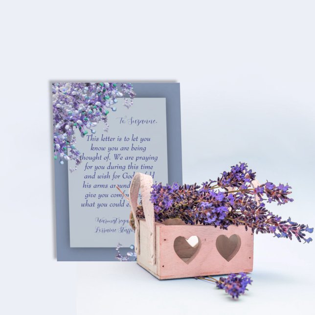Lavender Blue Spring Lilacs Sympathy Card (Creator Uploaded)