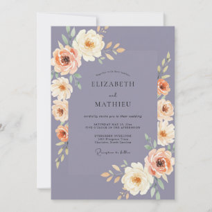 Lavender Blush Bloom Wedding Invitation