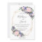 Lavender Blush Floral Wedding Geometric Gold Frame
