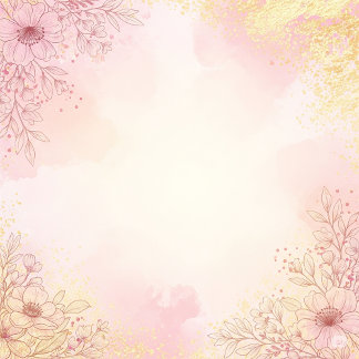 Lavender & Blush Floral Wedding Invitation 