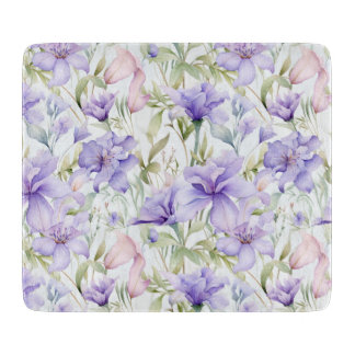 Lavender Blush Watercolor Cutting Board