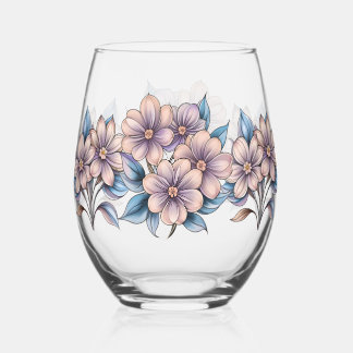 Lavender Blushing Stemless Wine Glass