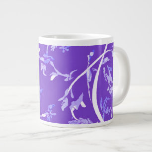 Lavender Boho Chic Leaves Large Coffee Mug