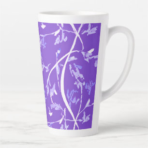 Lavender Boho Chic Leaves Latte Mug