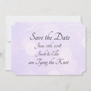 Lavender Bokeh Save the Date Personalised Cards
