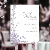Lavender Botanical Arch Garden Wedding Welcome