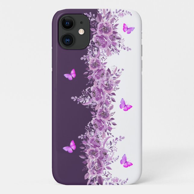 Lavender Botanical Blooms Phone Case (Back)