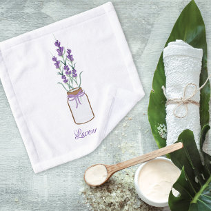Lavender Botanical Mason Jar Spa Wash Cloth