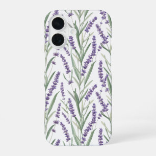 Lavender Botanical Pattern iPhone 16 Case