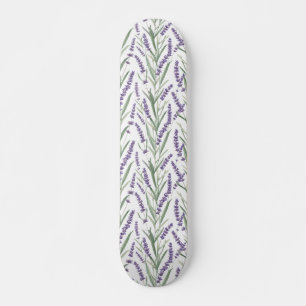Lavender Botanical Pattern Skateboard