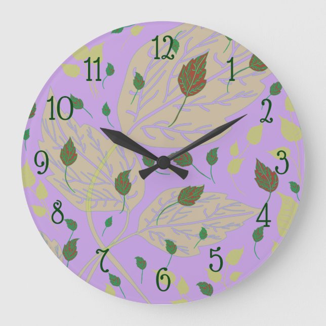 Lavender botanical wall clock (Front)