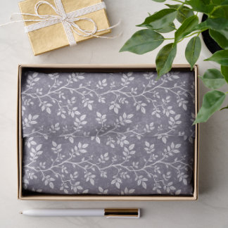 Lavender Botanical Woven Branches and Leaves Tissue Paper
