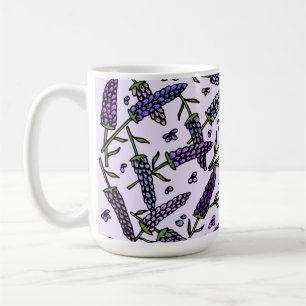 Lavender bouquet digital design coffee mug
