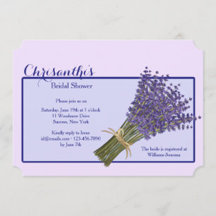 Lavender Bouquet Invitation