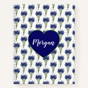 Lavender Bouquet Purple Flower Floral Print Notebook