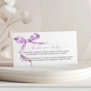 Lavender Bow Book for Baby Enclosure Card