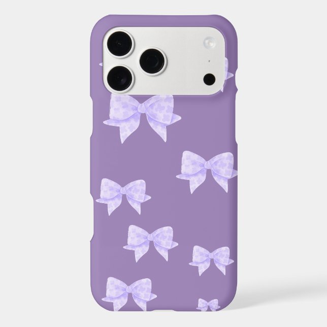 Lavender Bow Coquette iPhone Case (Back)