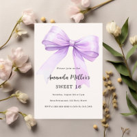 Lavender bow cream elegant Sweet 16