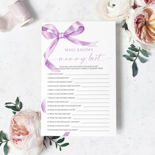 Lavender Bow Who Knows Mummy Best Game (Creator Uploaded)