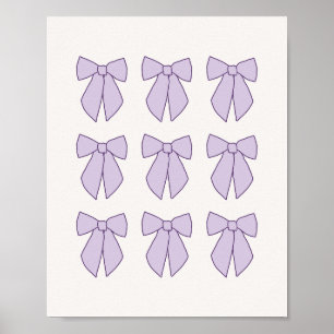 Lavender Bows Coquette Poster
