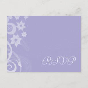 Lavender Branch Wedding RSVP Postcards