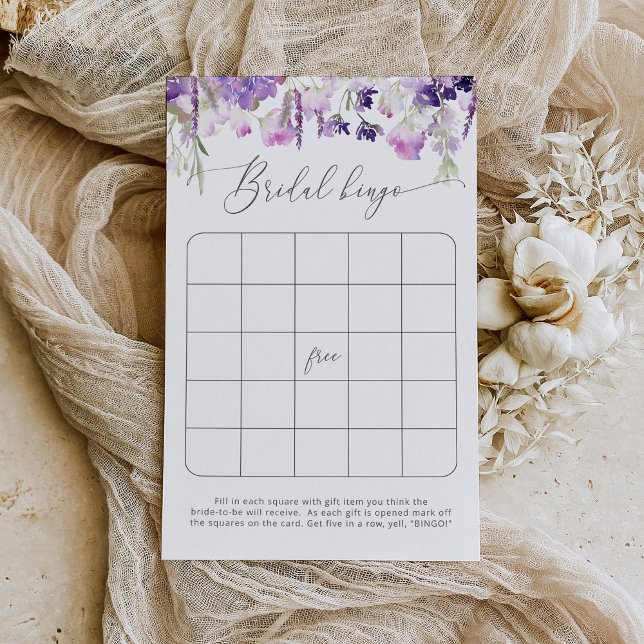 Lavender bridal shower bingo game (Creator Uploaded)
