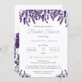 Lavender Bridal Shower Invitations