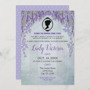Lavender Bridal Shower Tea Party Invitation