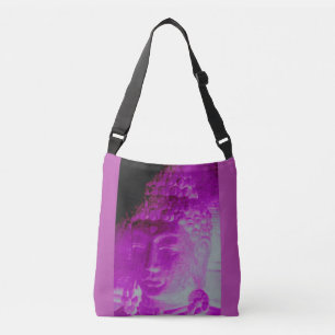lavender buddha face crossbody bag