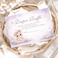 Lavender Bunny Floral Diapper Raffle