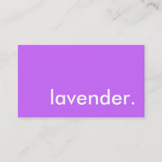 lavender. business card (Front)