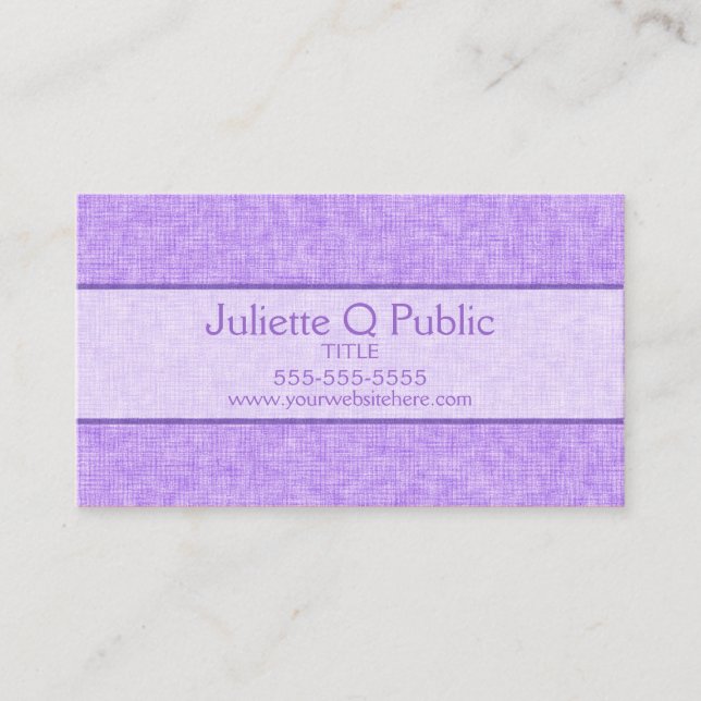 Lavender Business Card (Front)