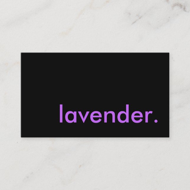 lavender. business card (Front)