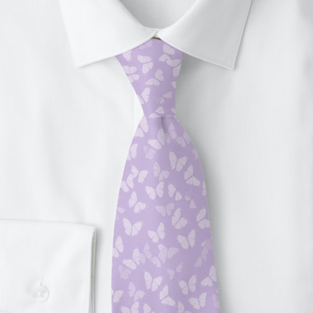 Lavender Butterflies Tie (Creator Uploaded)