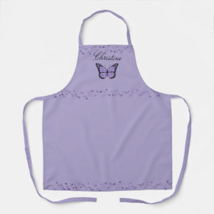 lavender butterfly apron