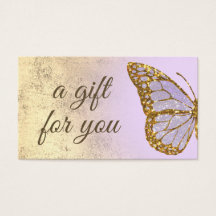 lavender butterfly design gift card