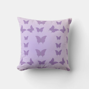 Lavender Butterfly Dreams Throw Pillow