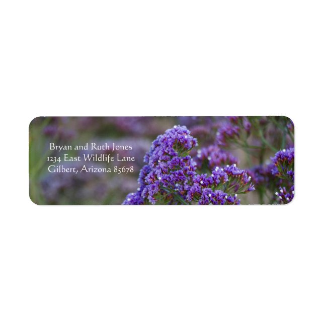 Lavender by the ocean return address label (Front)