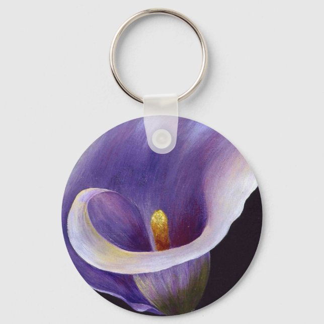 Lavender Calla Lily Key Ring (Front)