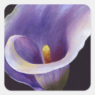 Lavender Calla Lily Square Sticker